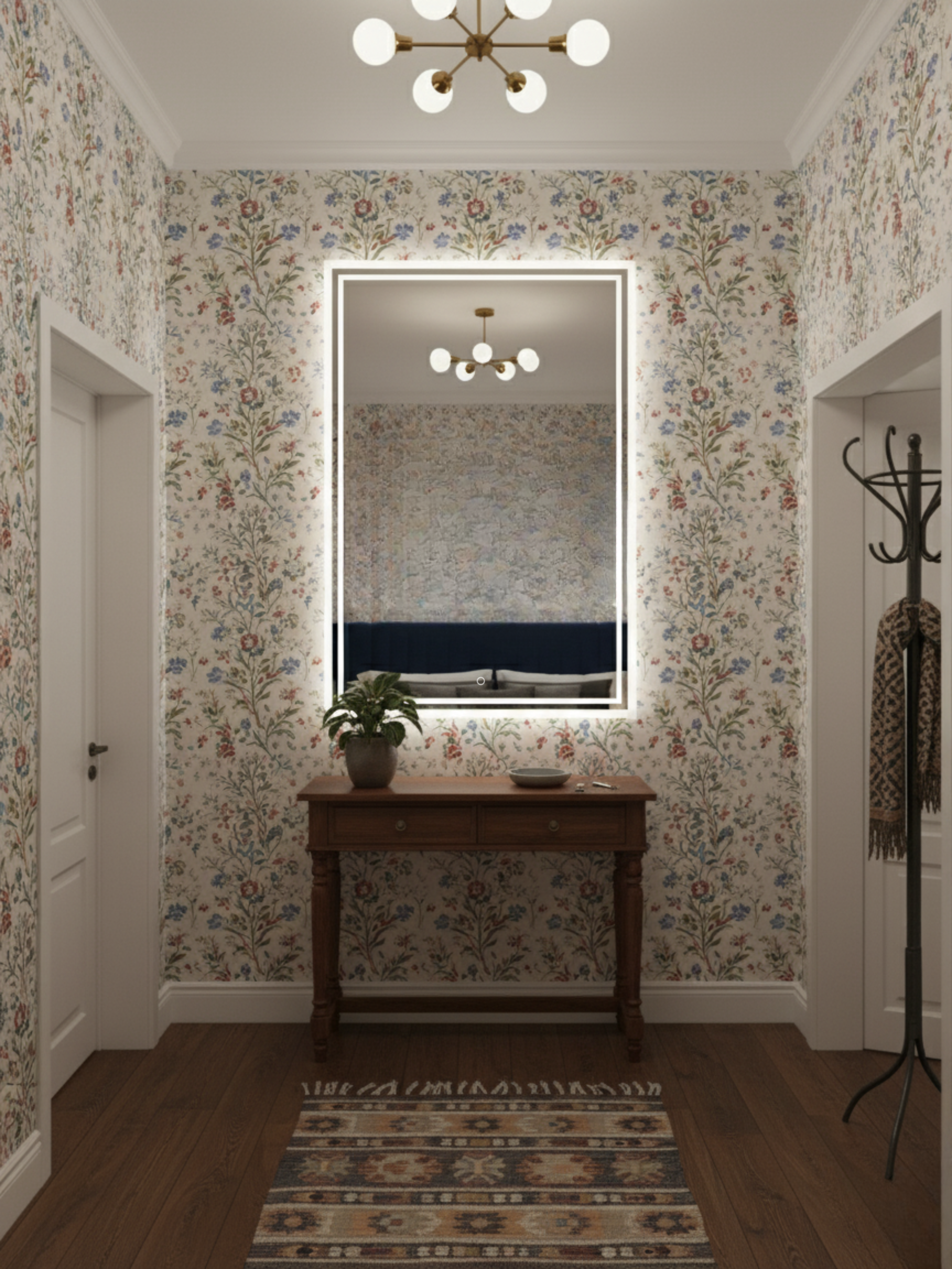 Capricornus LED mirror in modern interior - IP65 waterproof, luxury design for bathroom, bedroom & living spaces
