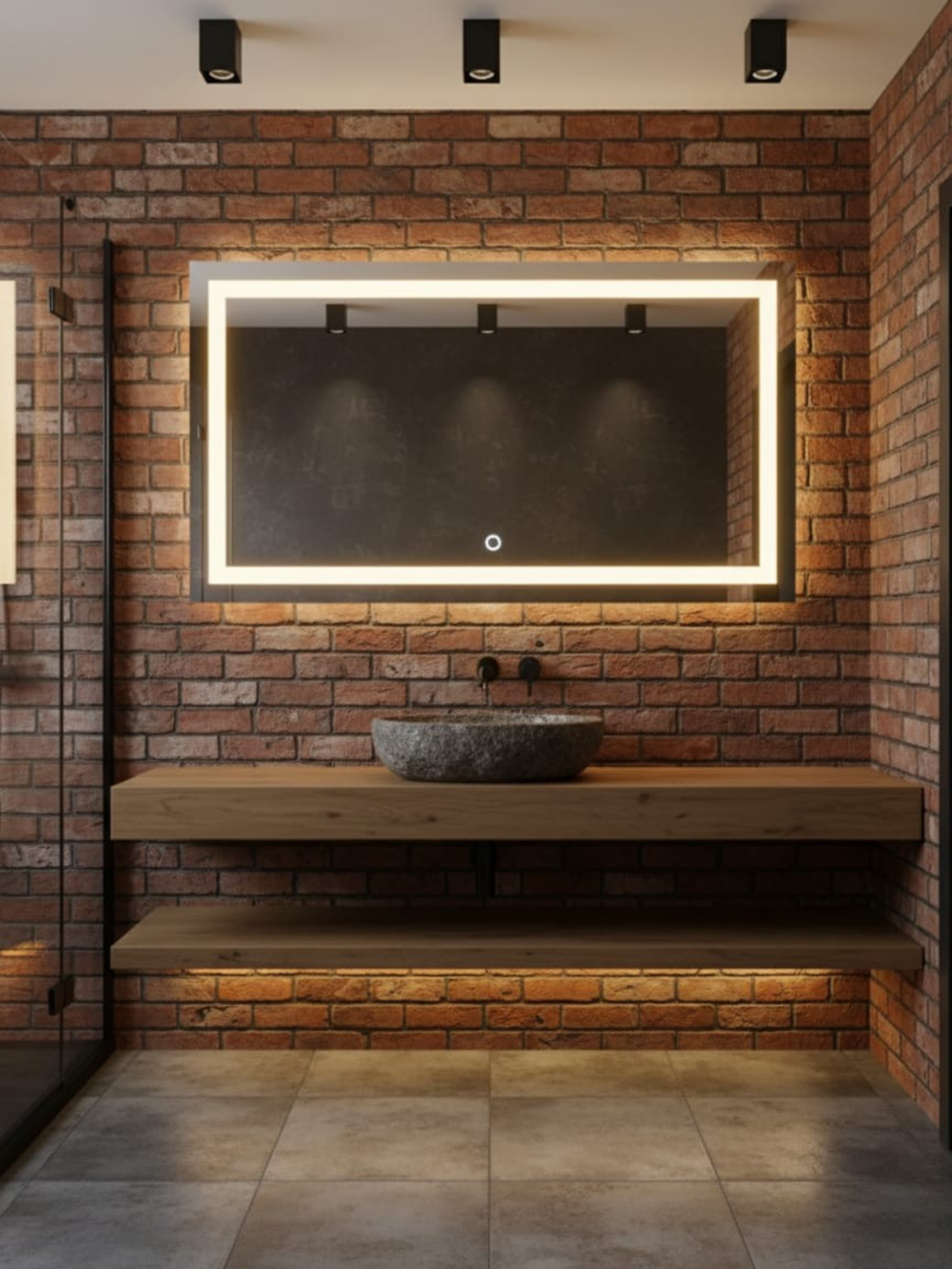 COB LED lighting system in La Luna mirror - energy-efficient, warm light, uniform illumination for any room
