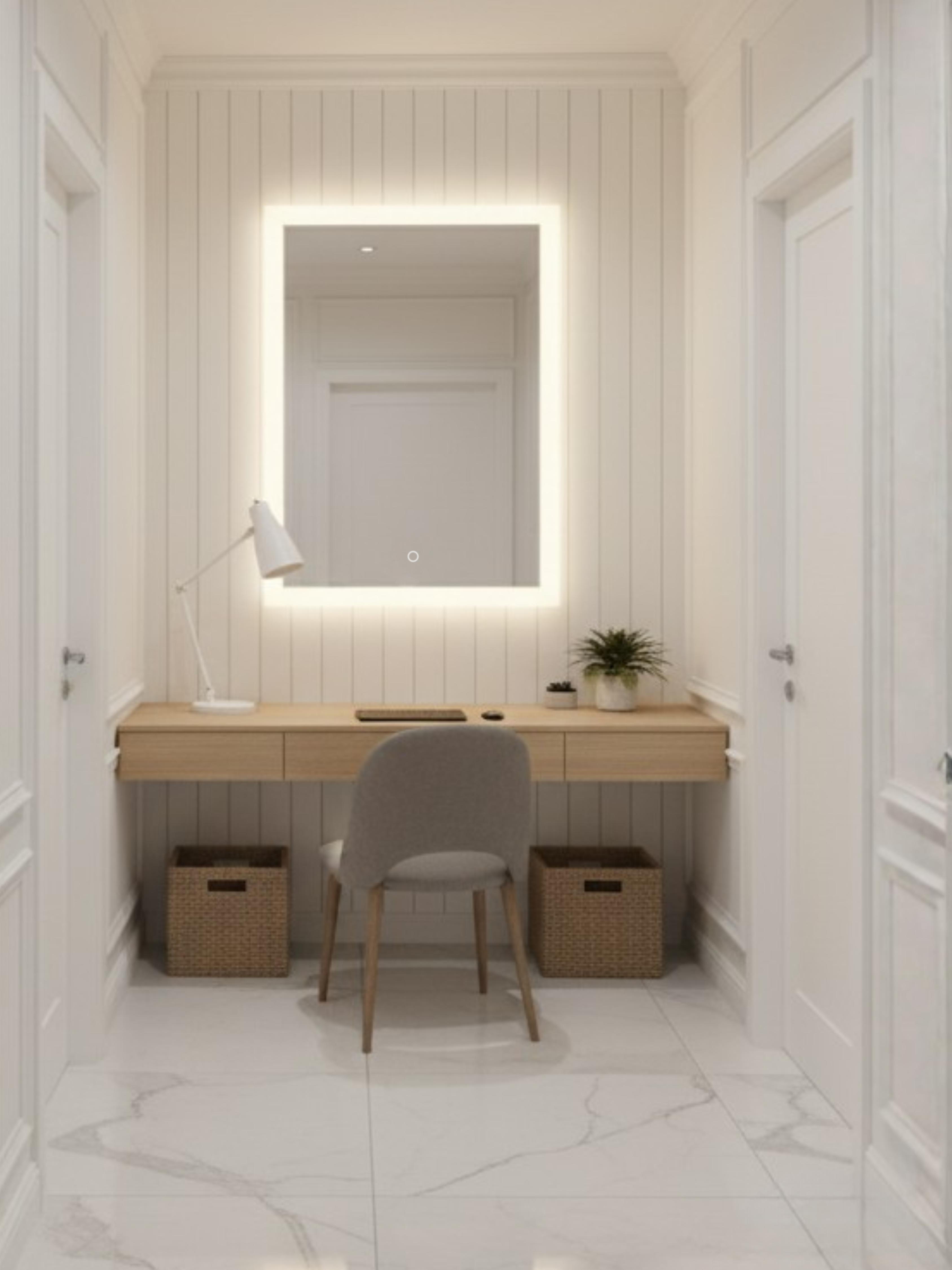 COB LED lighting system in Lena mirror - energy-efficient, warm light, uniform illumination for any room
