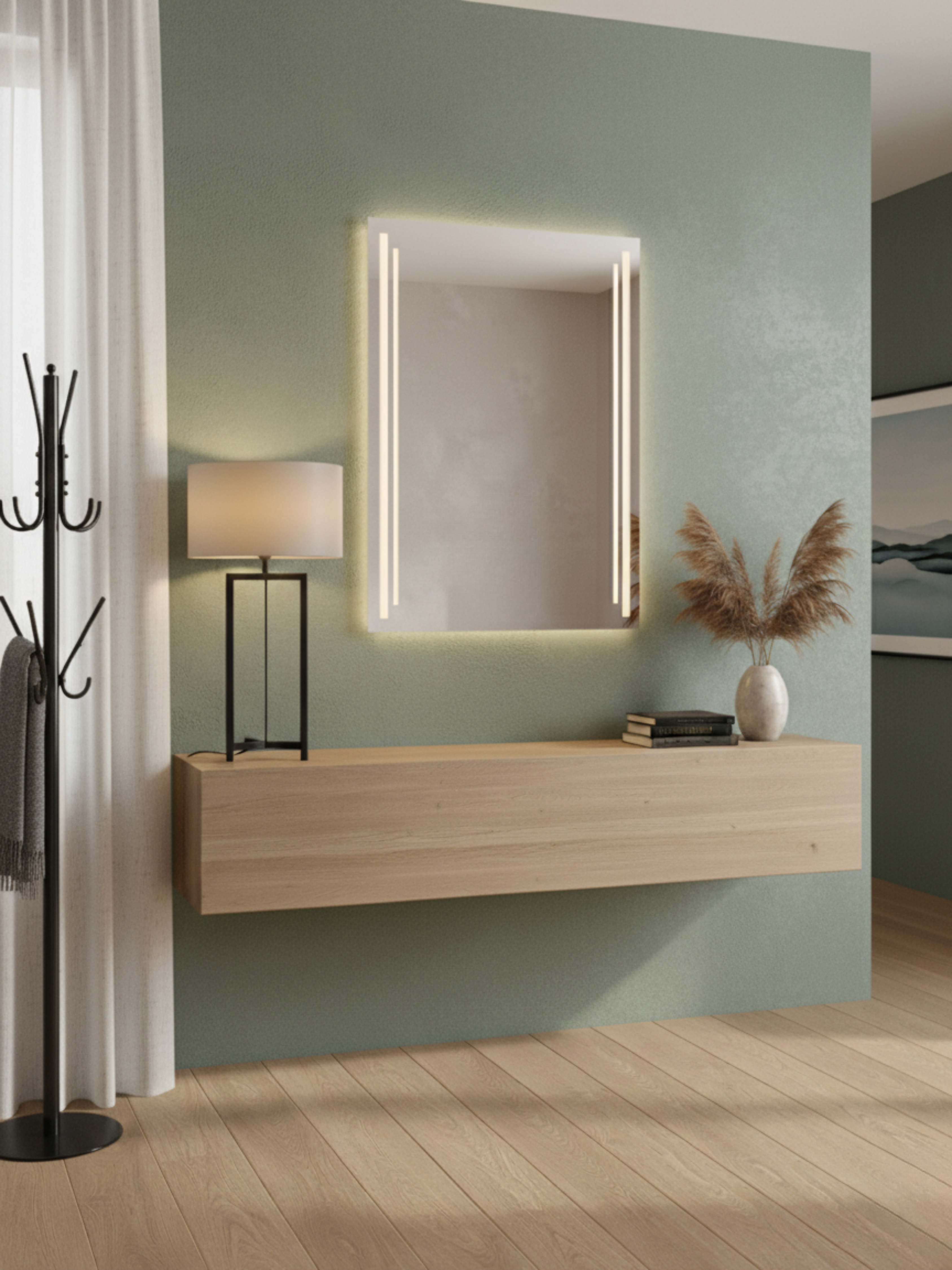 Susanna mirror size options - 21 rectangular & square variants, customizable for bathroom & any interior space
